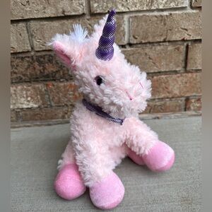 Dan Dee Collectors Choice Unicorn Plush 10” Pink Sparkle Eyes Purple Horn